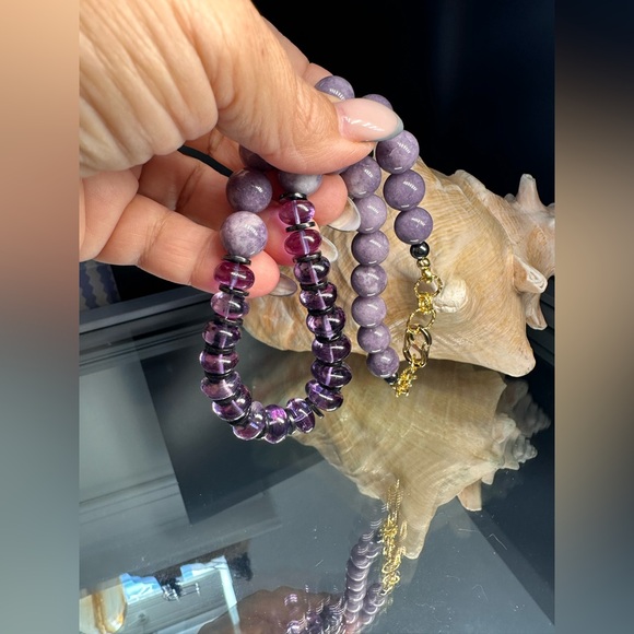 ALEXANDRITE + LAVENDERS CHALCEDONY NECKLACE - Picture 10 of 16